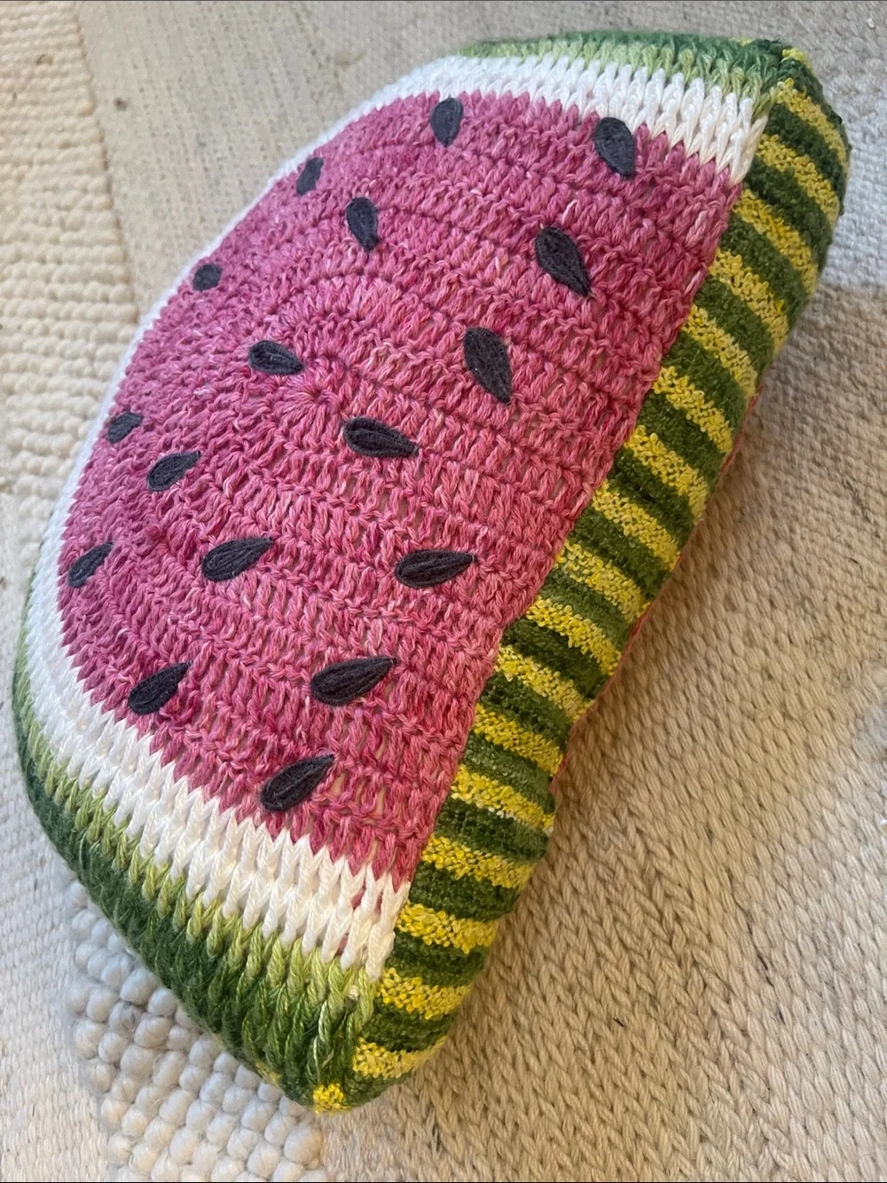 Woven Watermelon Pillow From Anthropologie